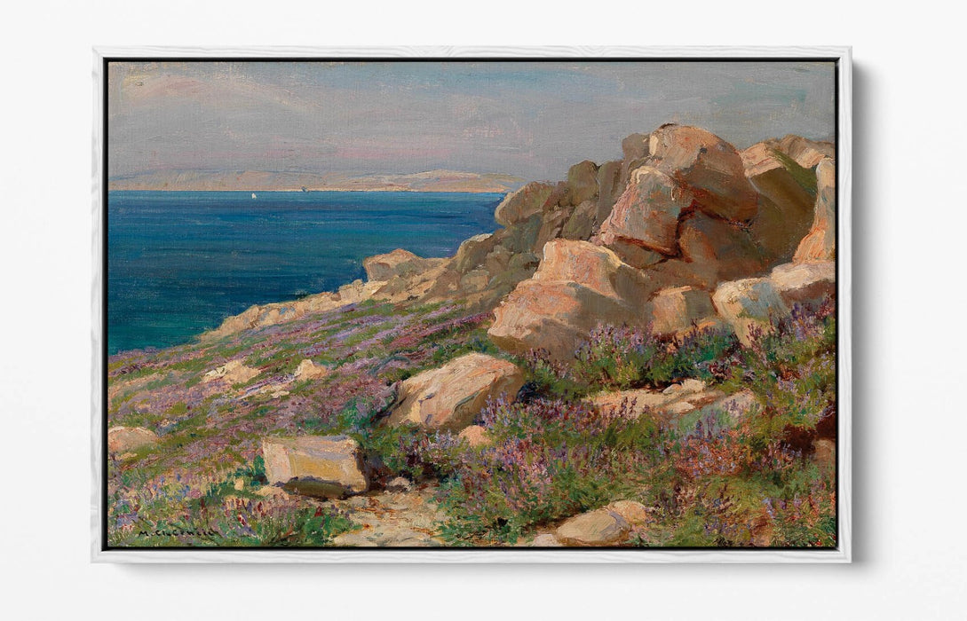 Float Effect Canvas Art - Coast Landscape Canvas Wall Art With 30mm Deep Frame