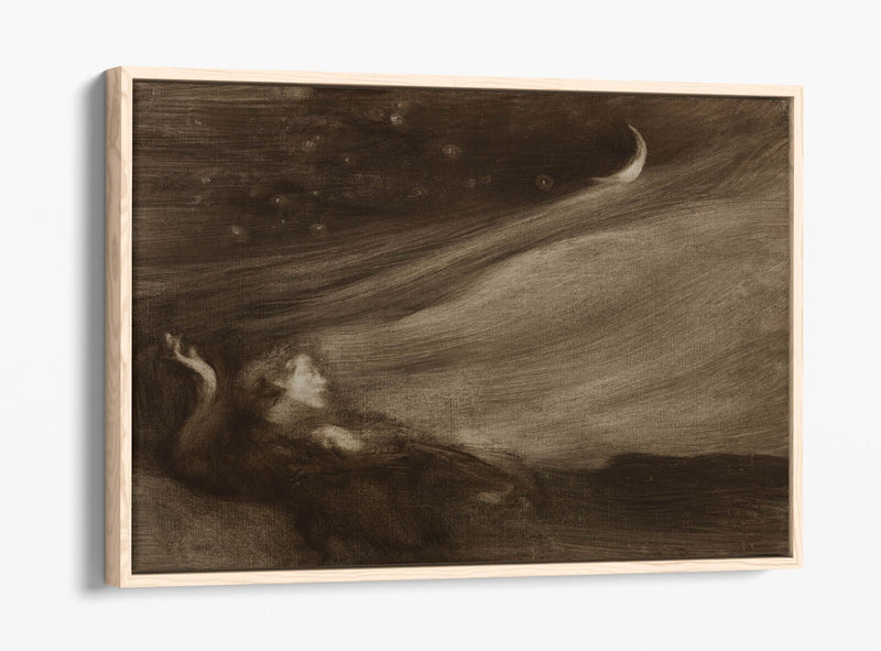 Canvas Wall Art Print - Eugene Carriere Float Effect, Premium 30mm Deep Frame