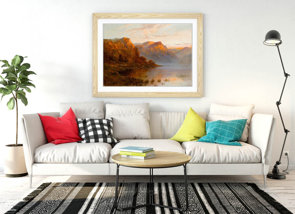 Framed Wall Art - Alfred De Breanski Scotch Lake Painting | Handmade UK Art Print