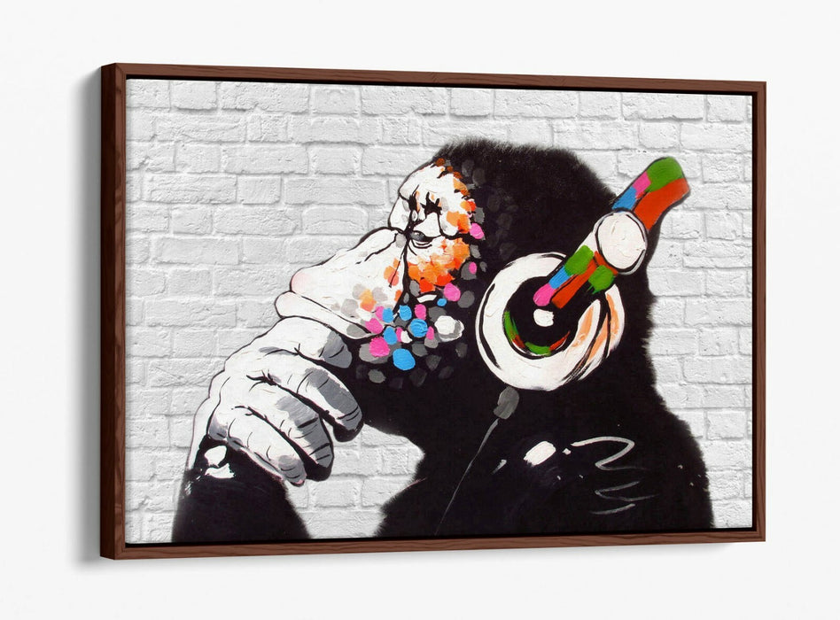 Canvas Wall Art - Float Effect Canvas Rainbow Print on MDF Frame, Handmade