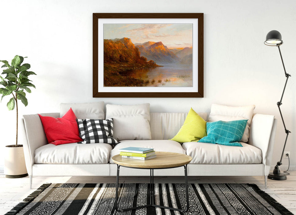 Framed Wall Art - Alfred De Breanski Scotch Lake Painting | Handmade UK Art Print