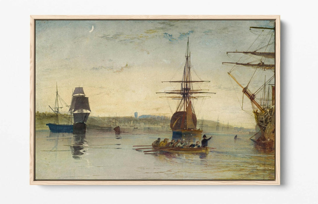 Float Effect Canvas Art - J.M.W Turner Isle Of Wight Print | Custom MDF Frame