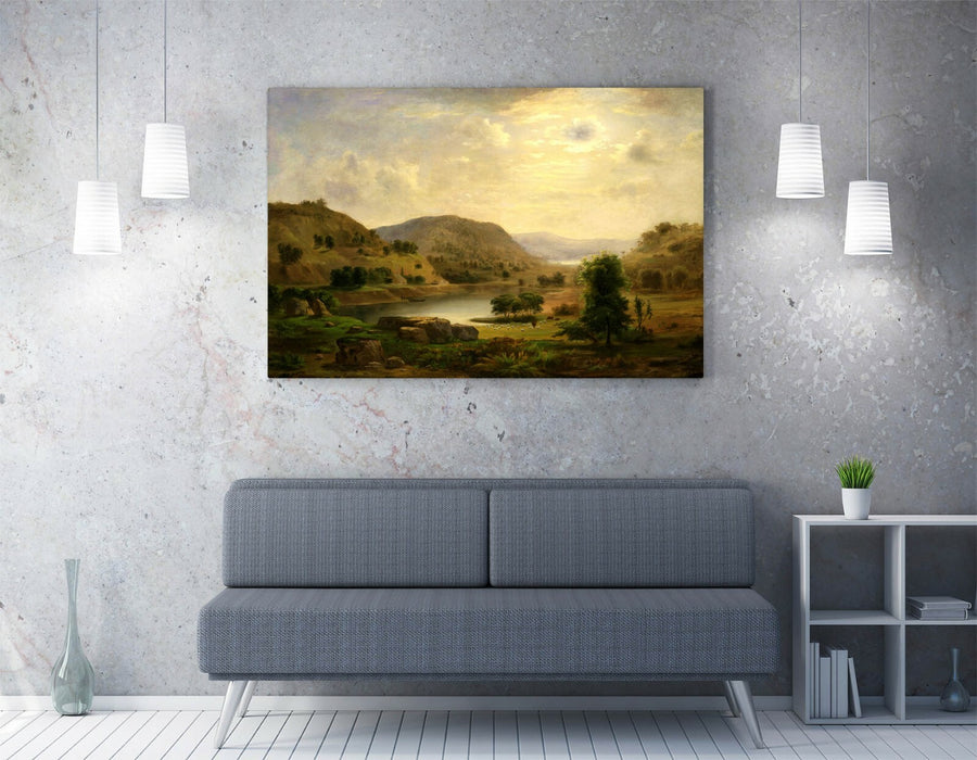 ROBERT S. DUNCANSON, VALLEY PASTURE -CANVAS WALL ART PRINT ARTWORK FRAMED
