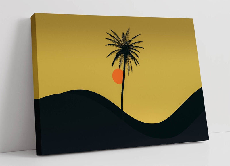 Palm Tree Wall Art – Handmade Canvas Print | Desert Home Decor, Ready to Hang