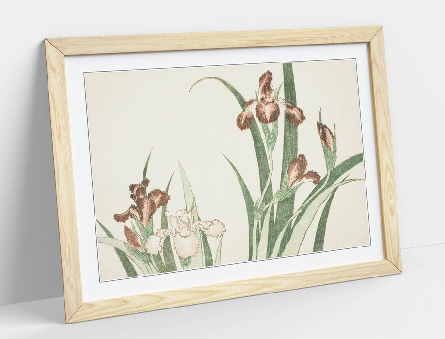 Framed Wall Art - Katsushika Hokusai Iris Poster Print | Handmade UK Frames