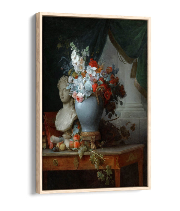 ANNE VALLAYER COSTER, FLOWERS IN A VASE -FLOAT EFFECT CANVAS WALL ART PIC PRINT