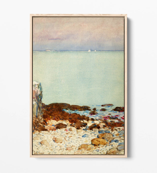 Float Effect Canvas Art – Low Tide Isle Of Shoals Painting | Handmade UK Canvas