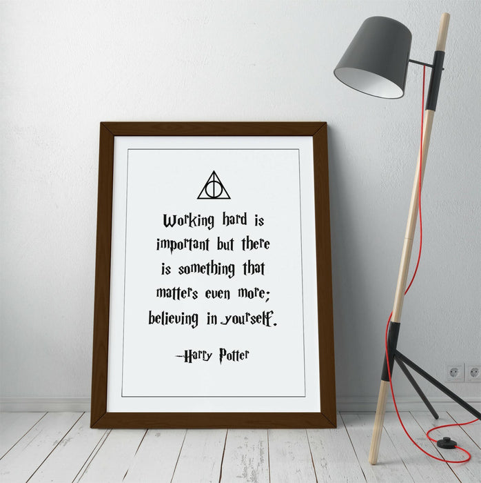INSPIRATIONAL MOTIVATIONAL HARRY POTTER QUOTE -FRAMED WALL ART PICTURE PRINT