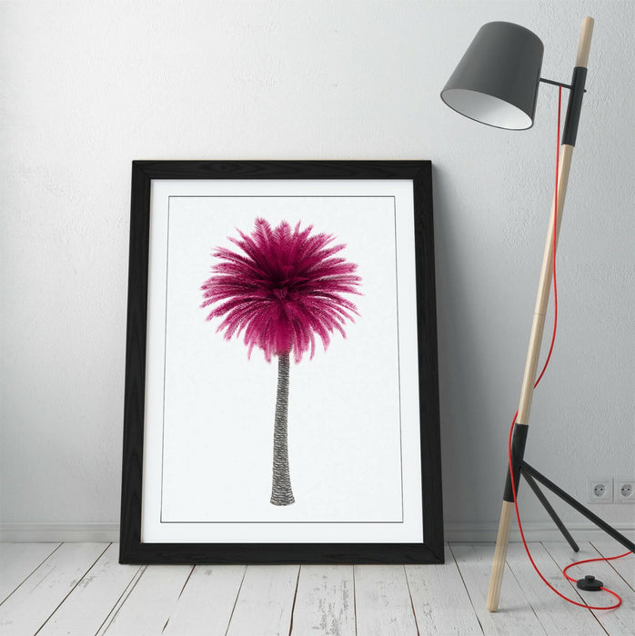 PINK PALM TREE -ART FRAMED POSTER PICTURE PRINT ARTWORK-