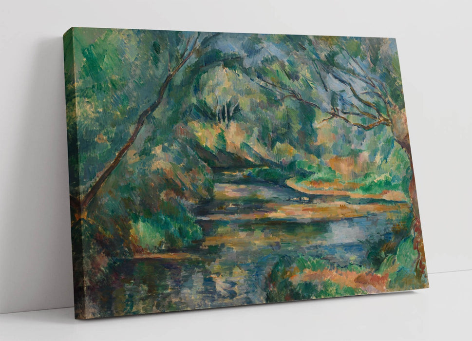 Canvas Wall Art - Paul Cezanne Print 'The Brook' | Handmade Vibrant Canvas Artwork