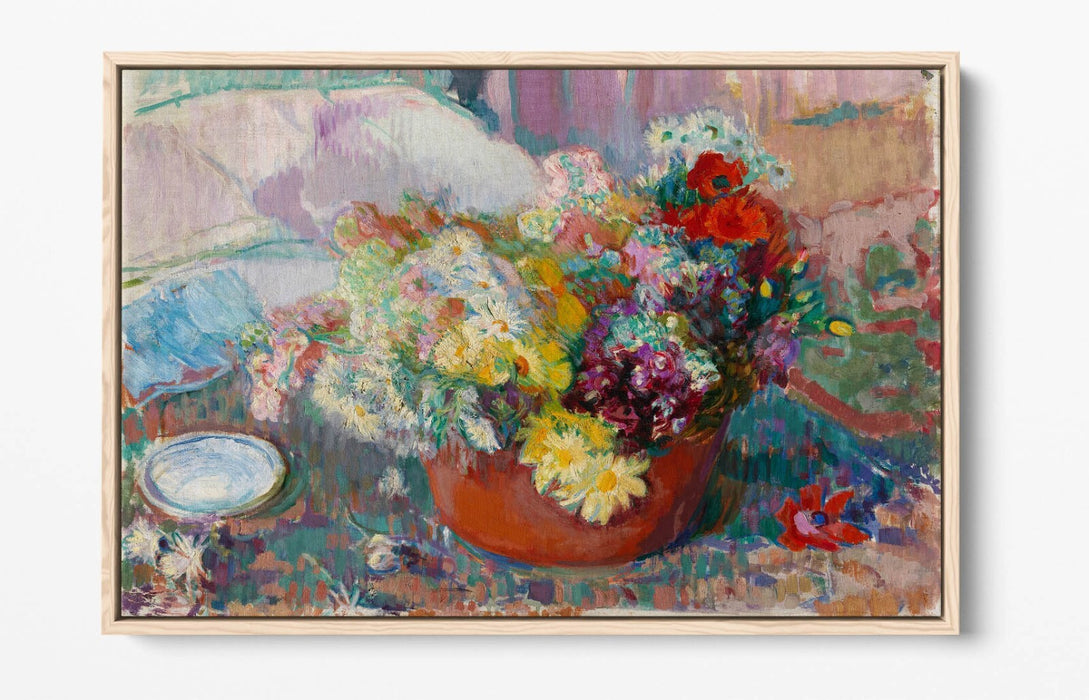 Float Effect Canvas | Magnus Enckell Flowers - Premium 30mm Deep Frame Wall Art