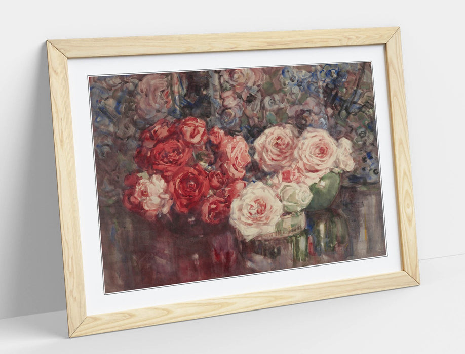 Framed Wall Art - Margaret Stoddart Roses Floral Poster Print | Handmade UK Art