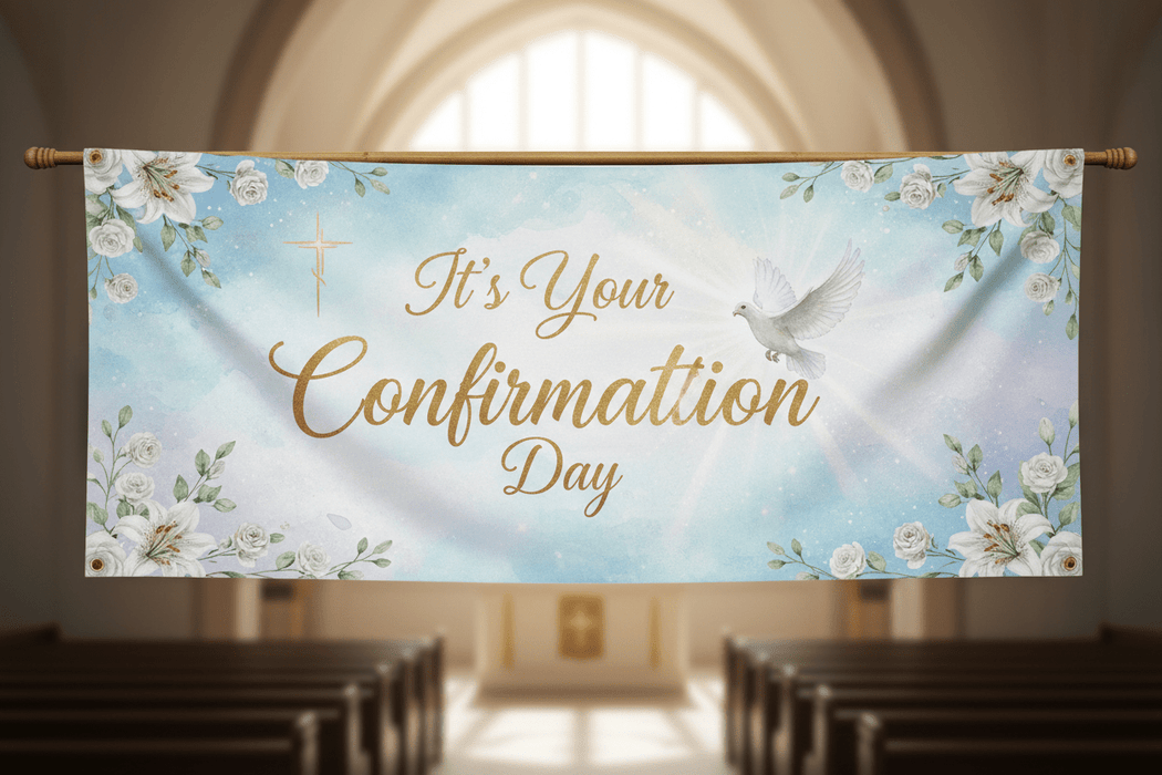 Personalised Confirmation Banner by Legenderry Prints