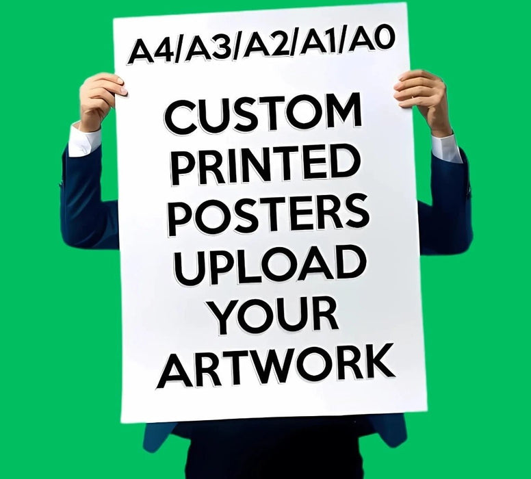 Poster Printing Colour Satin Gloss or Matt Finish A0 A1 A2 A3 A4 Paper sizes