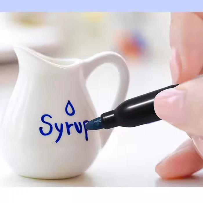 Foska Permanent Markers – Sharpie Style – Multicolour Pack of 6 – Fine Tip Pens