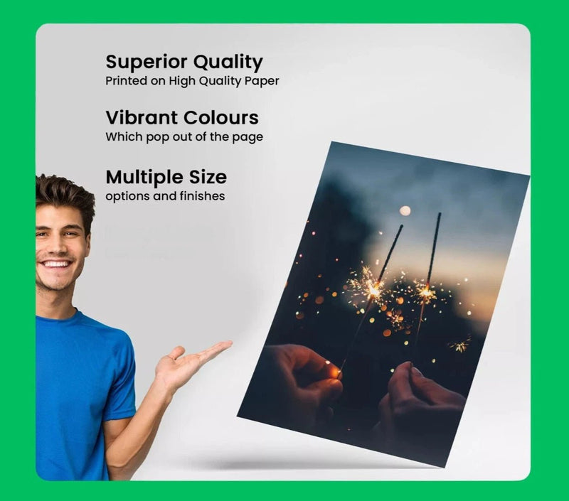 Poster Printing Colour Satin Gloss or Matt Finish A0 A1 A2 A3 A4 Paper sizes