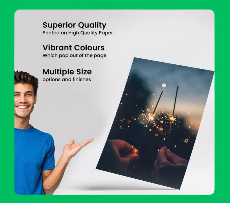 Poster Printing Colour Satin Gloss or Matt Finish A0 A1 A2 A3 A4 Paper sizes