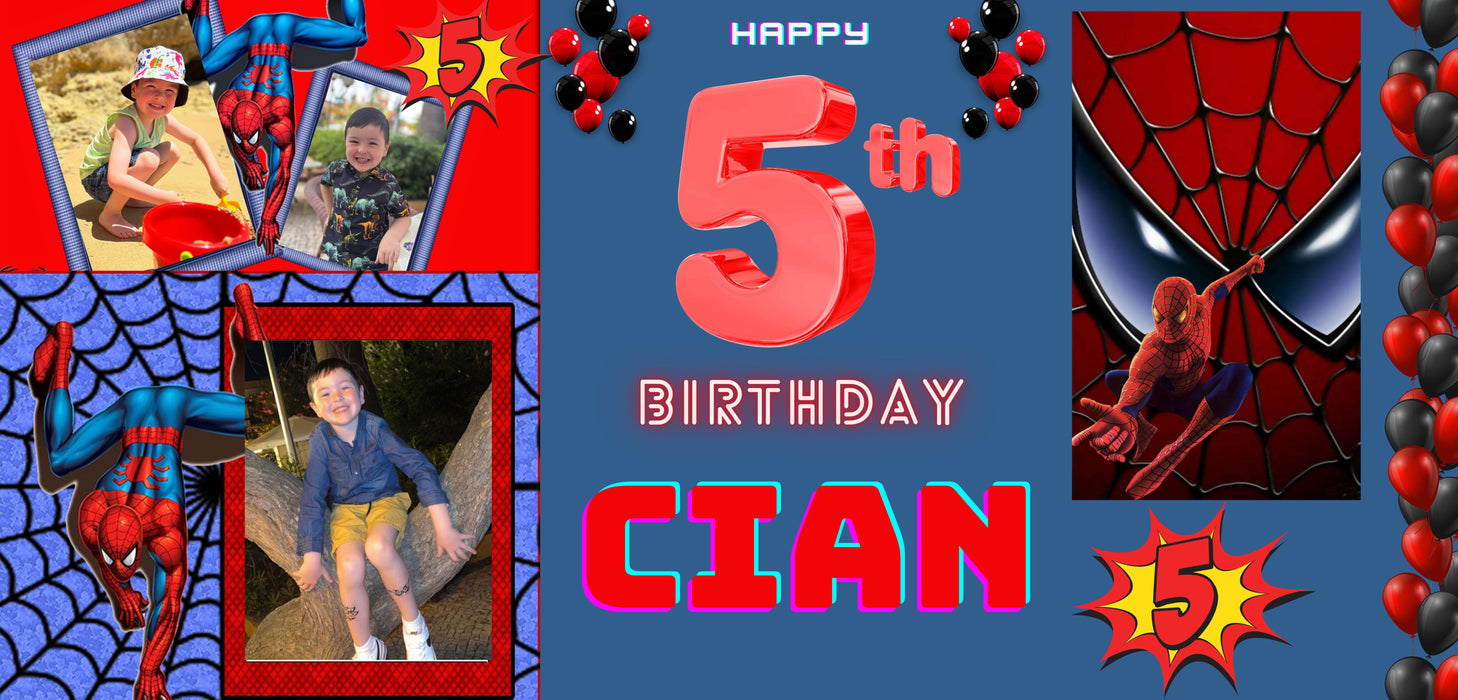 Personalised Birthday Banner - Custom Party Banner With Name For Celebration