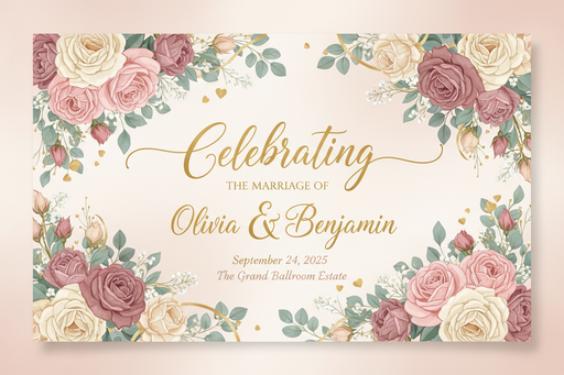 wedding celebration banner